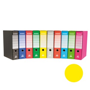 REGISTRATORE INSIDE 6 GIALLO F.TO PROTOCOLLO Cm.28X34,5 DORSO Cm 8 IN LINEA Foto prodotto