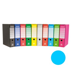 REGISTRATORE INSIDE 6 AZZURRO F.TO PROTOCOLLO Cm.28X34,5 DORSO Cm 8 IN LINEA Foto prodotto